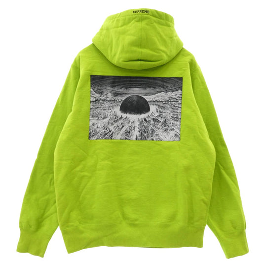 Supreme シュプリーム 17AW AKIRA Patches Hooded Sweatshirt アキラ パッチ フーデッド フーディ パーカー ライトグリーン系 L【中古】