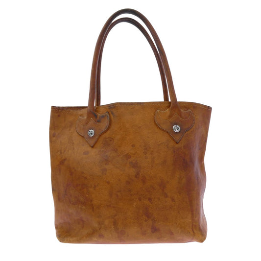 CHROME HEARTS クロムハーツ(原本無) FS TOTE/FSトート UA10周年記念 クロスパッチ付き レザー トートバッグ ブラウン系【中古】