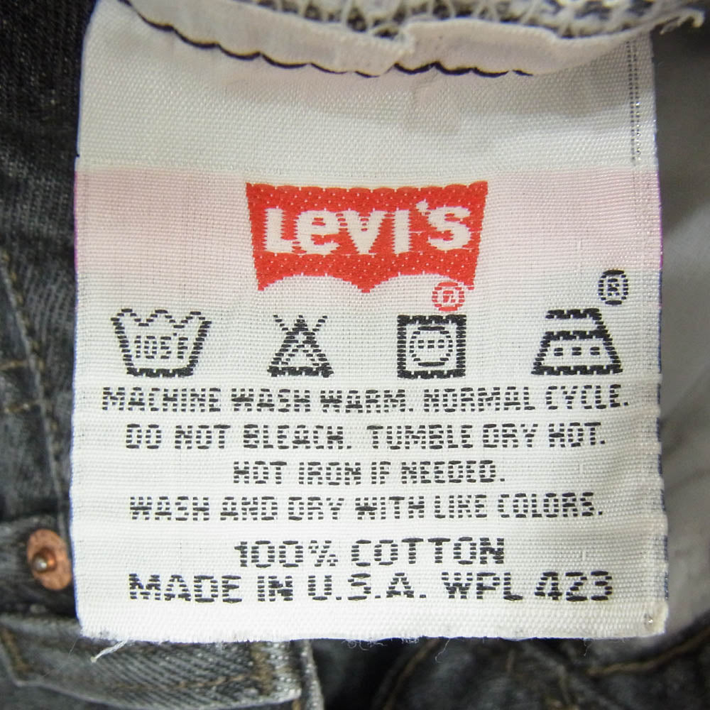 Levi's リーバイス 80s~90s USA製 501 ボタン裏刻印653 ヴィンテージ デニム パンツ ブラック系 32【中古】