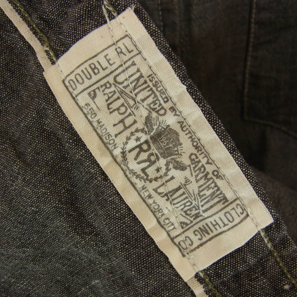 RRL ダブルアールエル マチ付き シャンブレー ロングスリーブ 長袖 シャツ グレー系 M【中古】