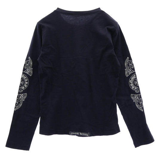 CHROME HEARTS クロムハーツ(原本無) ホースシュー ロゴ アームプリント コットン Tシャツ カットソー パープル系 ホワイト系【中古】