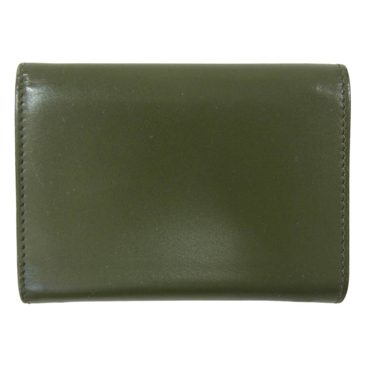 JIL SANDER ジルサンダー 三つ折り ミニ ウォレット 財布 カーキ系【中古】