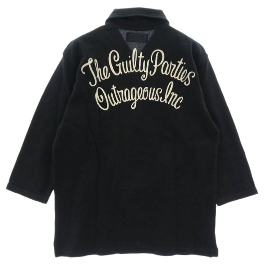 WACKO MARIA ワコマリア the guilty parties バックロゴ 七分丈 ポロシャツ カットソー ブラック系 M【中古】