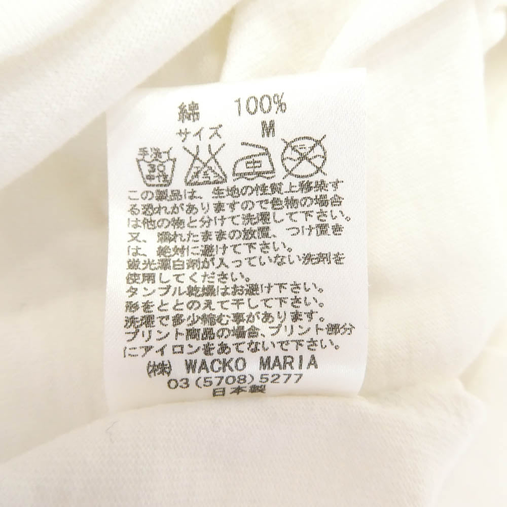 WACKO MARIA ワコマリア GP-003-BLANKLINE-TYPE-A HEAVYWEIGHT CREW NECK T-SHIRT ヘヴィーウェイト クルーネック Tシャツ 半袖カットソー ホワイト系 M【中古】