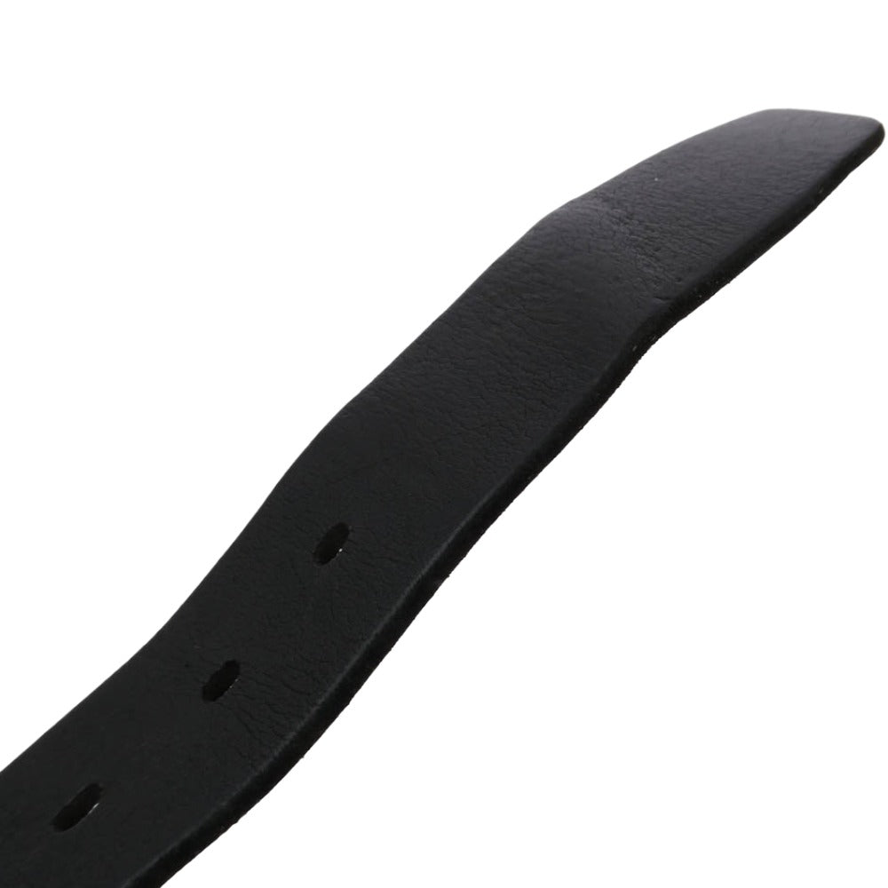 ATTACHMENT アタッチメント プレートバックル レザー ベルト ブラック系【中古】