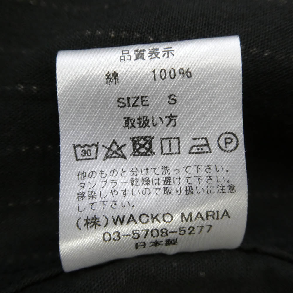 WACKO MARIA ワコマリア BIG YANK WABASH STRIPE ウォバッシュ ストライプ シャツ ブラック系 S【中古】