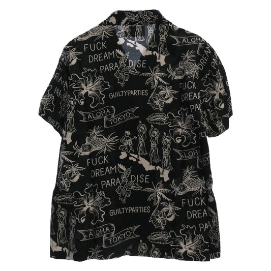 WACKO MARIA ワコマリア 17SS FUCK DREAM PARADISE 半袖 アロハ シャツ ブラック系【中古】
