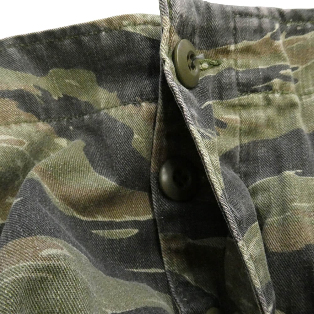 米軍 8415-01-184-1351 USA製 米国製 TROUSERS COMBAT トラウザー コンバット コットン 迷彩柄 カモフラ ミリタリー カーゴ パンツ 不明【中古】