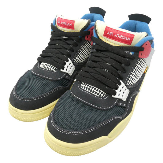 NIKE ナイキ 20AW DC9533-001 × UNION ユニオン Air Jordan 4 Off Noir ユニオン エアジョーダン4 オフノワール ローカット スニーカー ブラック系 27.5cm【中古】