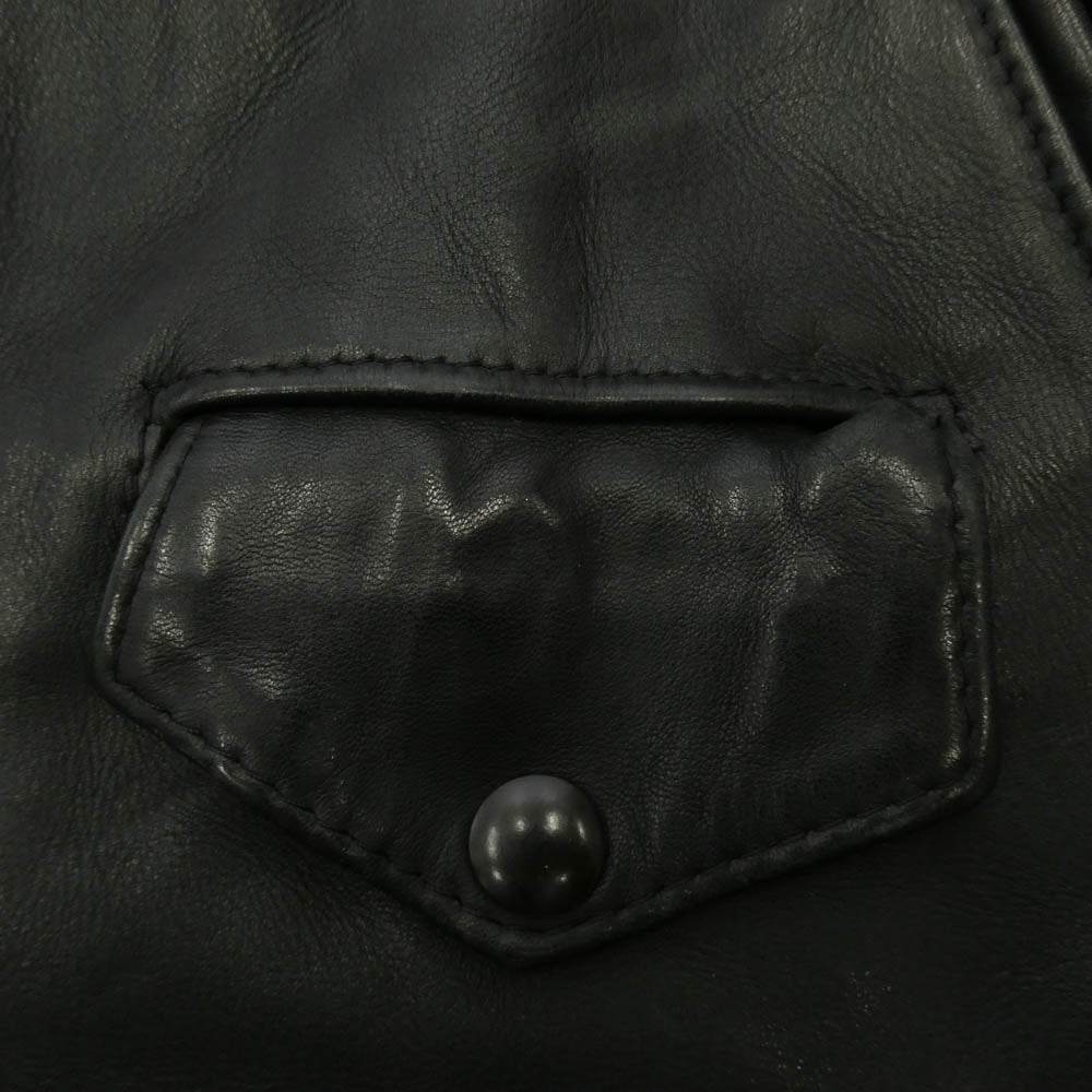schott ショット AMERICAN RAG CIE アメリカンラグシー x AMERICAN RAG CIE アメリカンラグシー 別注 613 ワンスター レザー ダブル ライダース ジャケット ブラック系 38【中古】