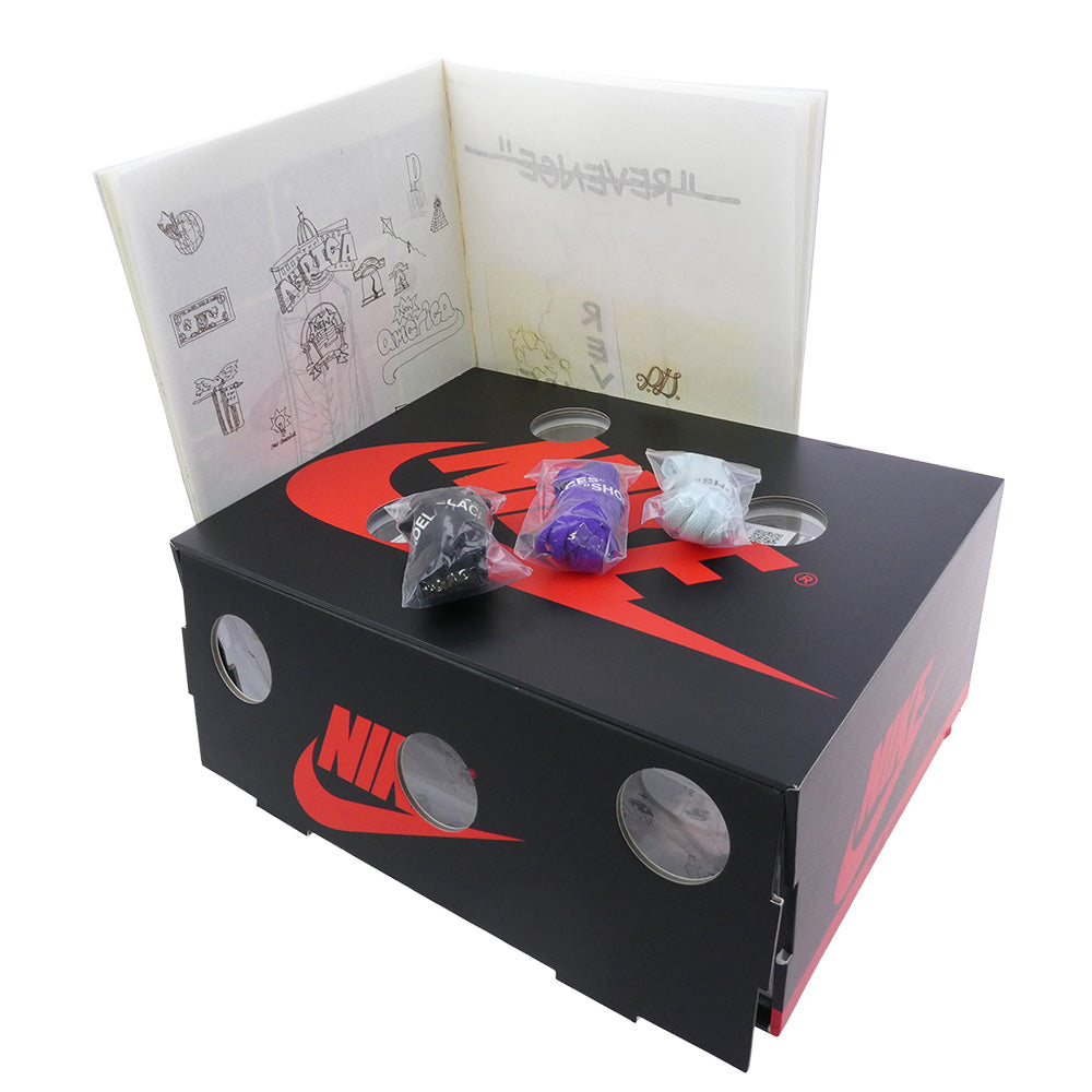 NIKE ナイキ AA3834-100 × Virgil Abloh Archive V.A.A. Air Jordan 1 Retro High OG Alaska 【フェイクバスターズ鑑定済】ヴァージルアブローアーカイブ エアジョーダン1 レトロ ハイ OG アラスカ ハイカット スニーカー ホワイト系 ライトブルー系 28.5cm【新古品】【未使用】【中古】