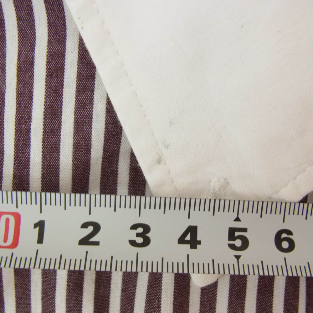 Engineered Garments エンジニアードガーメンツ POPOVER BD SHIRT BLOCK STRIPE ポップオーバー ブロック ストライプ ボタンダウン プルオーバー 半袖 シャツ マルチカラー系 M【中古】