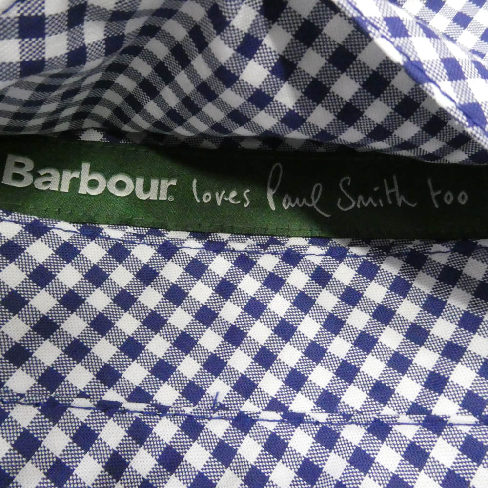 Paul Smith ポール・スミス MCA1128NY71 x Barbour バブアー Transport Plaid Oversize Men's Light Jacket トランスポート オーバーサイズ ライト ジャケット ブルー系 L【美品】【中古】