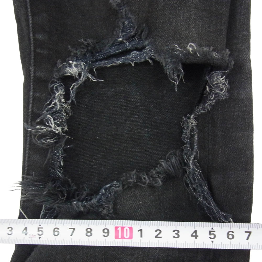 AMIRI アミリ 150712 ダメージ加工 ストレッチ スキニー デニム パンツ W28 ブラック系 28【中古】