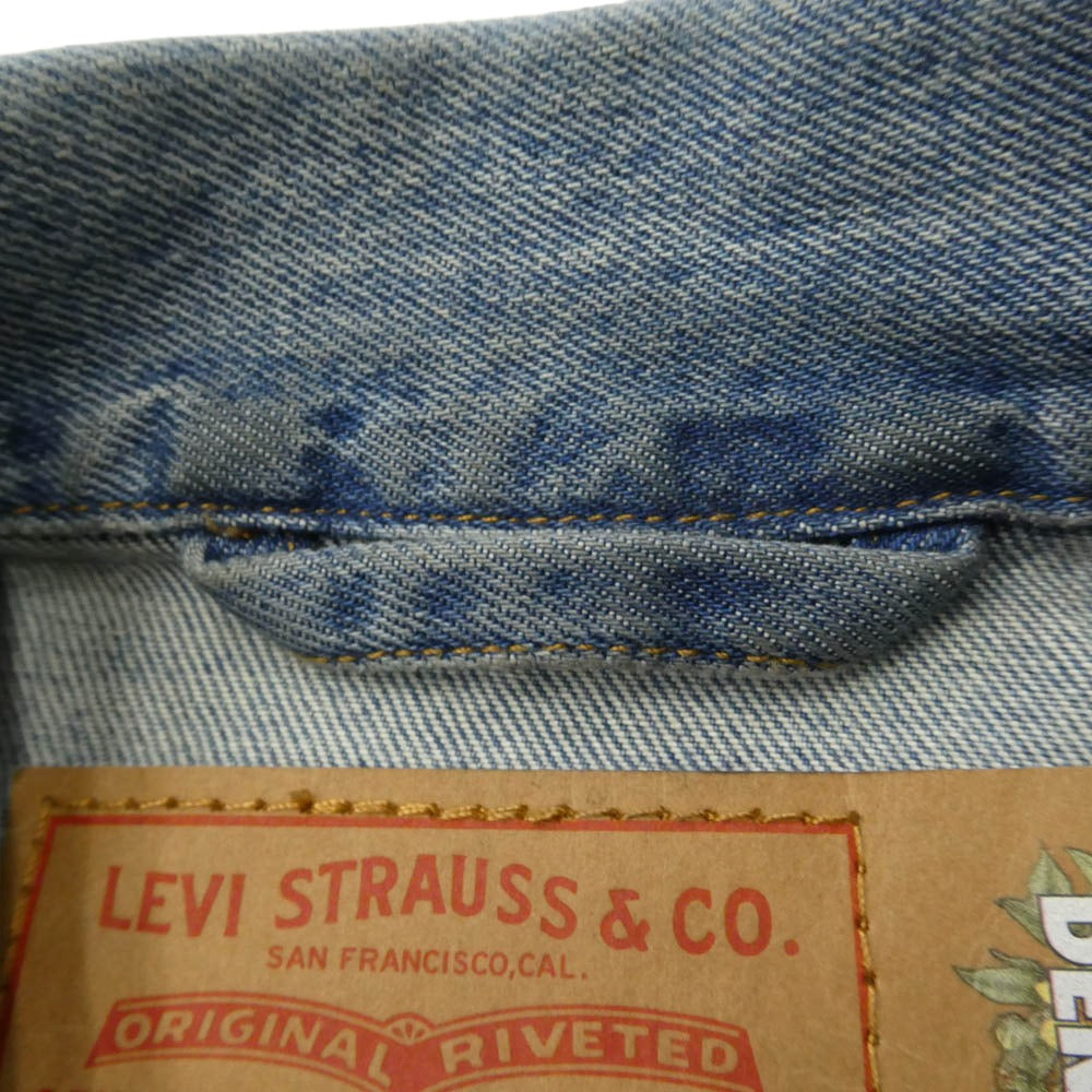 デニムティアーズ PC9-A2318-0003 × LEVIS リーバイス TYPE-2 ALL OVER WREATH LIGHT WASH フラワー プリント セカンド デニムジャケット ライトブルー系 ホワイト系 M【中古】