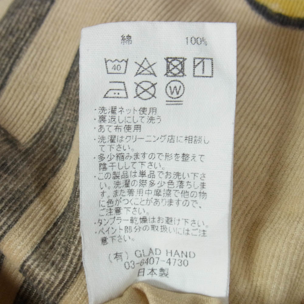 WEIRDO ウィアード 25SS WRD5101 PSYCHO WEIRDO JACKET ハンドプリント コーディロイ ジップアップジャケット ベージュ系 M【中古】