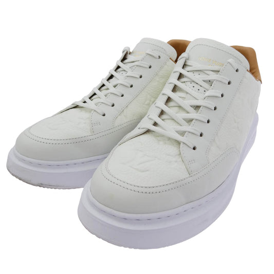 LOUIS VUITTON ルイ・ヴィトン 1A8V3L ビバリーヒルズ ライン モノグラム ローカット スニーカー ホワイト系 7.5【中古】