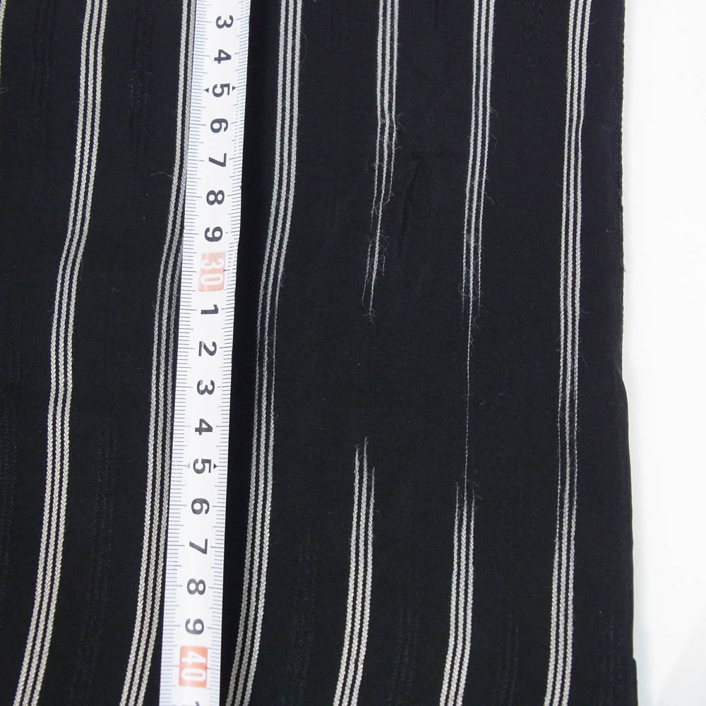 SAINT LAURENT サンローラン 20AW 621595 Y1B23 ストライプ シルク 長袖 シャツ ブラック系 39【中古】
