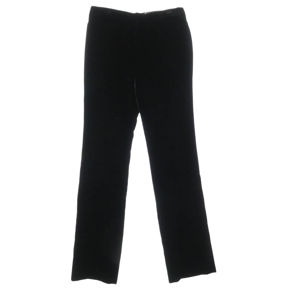 SAINT LAURENT サンローラン 691722 Y525R 1000 ベルベット ワイドパンツ ブラック系【美品】【中古】 SAINT LAURENT サンローラン 691722 Y525R 1000 ベルベット ワイド