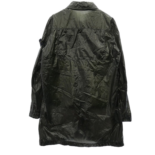 STONE ISLAND ストーンアイランド 21SS 741570534-A/741570534-B LUCIDO-TC PACKABLE TRENCH COAT 着脱可能メッシュライナー付き コーティング パッカブル ステンカラー コート ブラック系 L【美品】【中古】