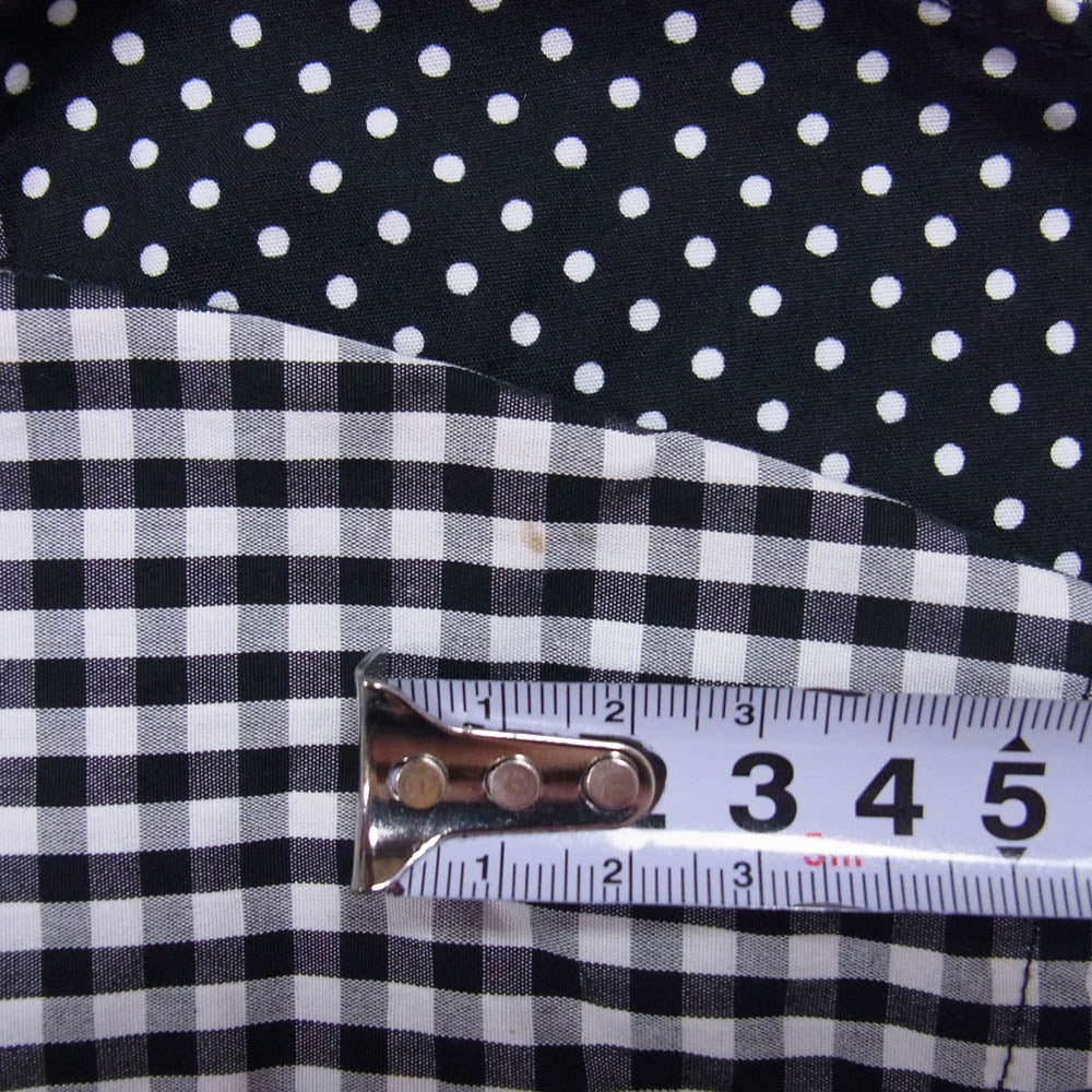 SOPHNET. ソフネット SOPH-190085 PATCH WORK BD SHIRT 水玉 半袖 シャツ ブラック系 XL【中古】