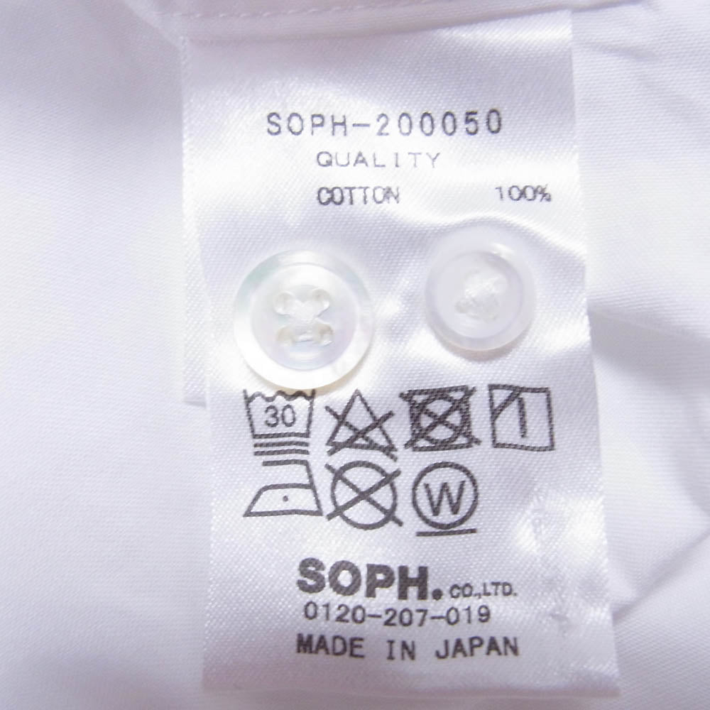 SOPHNET. ソフネット 20SS SOPH-200050 STANDARD BIG B.D SHIRT ビッグ ボタンダウン 長袖 シャツ ホワイト系 L【中古】