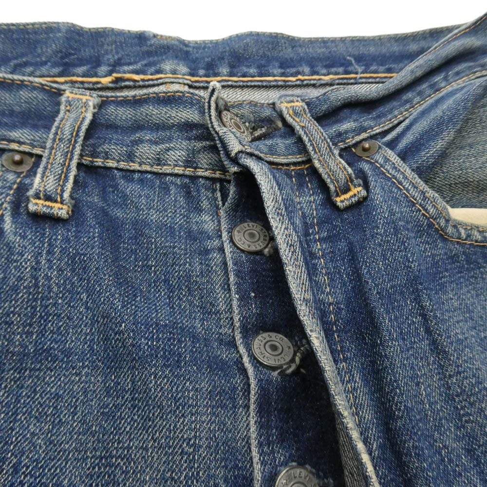 Levi's リーバイス 60s 501 BIG E 移行期 Vステッチ 足長R 不均等V デニム パンツ インディゴブルー系【中古】