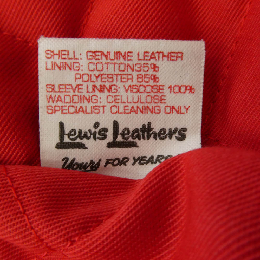 Lewis Leathers ルイスレザー 441T CYCLONE TIGHT FIT サイクロン タイトフィット レザー ダブルライダース ジャケット ブラック系 レッド系 36【美品】【中古】