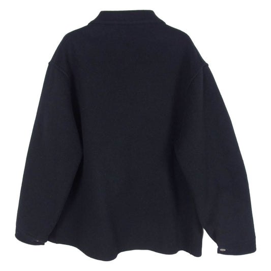 COMME des GARCONS HOMME コムデギャルソンオム 21AW HH-J027 メルトン ウール ジャケット ブルゾン ブラック系 XS【中古】