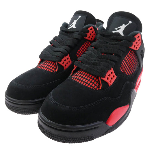 NIKE ナイキ 22AW CT8527-016 Air Jordan 4 Red Thunder Crimson 【フェイクバスターズ鑑定済】エアジョーダン4 レッド サンダー クリムゾン スニーカー ブラック系 レッド系 27.5cm【極上美品】【中古】
