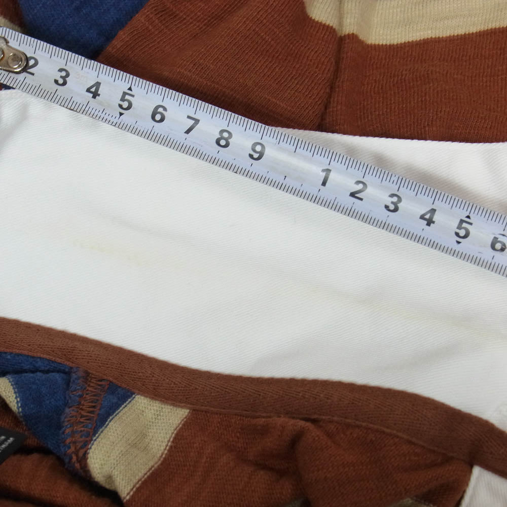 patagonia パタゴニア STY53860FA19 刺繍ロゴ ストライプ柄 ボーダー コットン ラガーシャツ ブラウン系 M【中古】