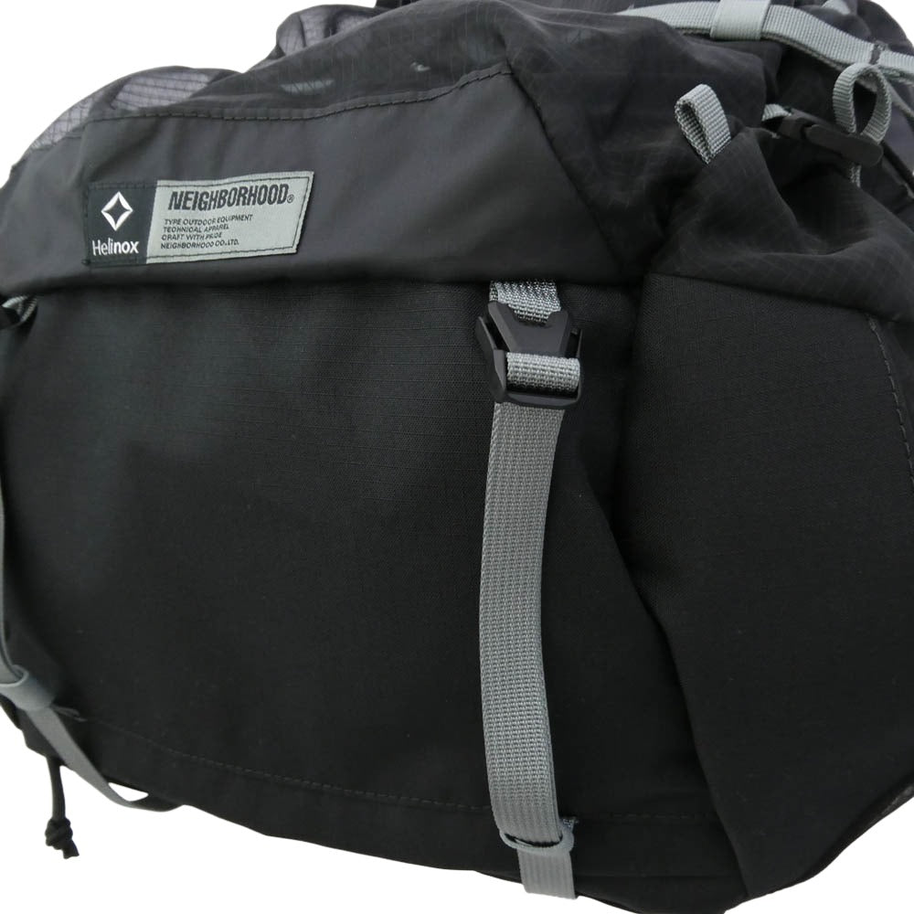 NEIGHBORHOOD ネイバーフッド 261HXHXN-CG01 NH X HELINOX . LITE ROLL TOP BACK PACK ロールトップ バックパック リュック バッグ ブラック系【美品】【中古】