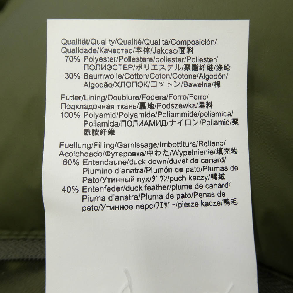 HUGO BOSS ヒューゴボス 10220362 Deaco2 袖ロゴパッチ 中綿 フード ジャケット コート カーキ系 52【中古】