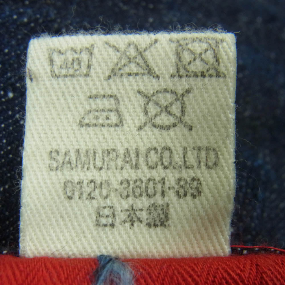 サムライジーンズ S3000VX 17oz 零大戦モデル ワイド ストレート デニム パンツ 日本製 インディゴブルー系 W30 L36【中古】