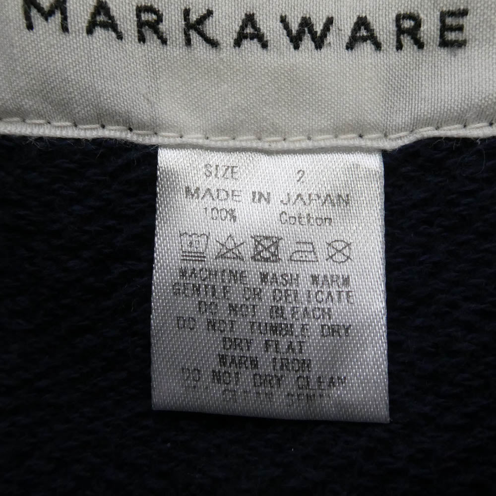 markaware マーカウェア A21C-07PT01C GYM PANTS ORGANIC COTTON HEAVY FLEECE スウェットパンツ ネイビー系 2【中古】