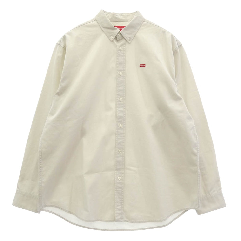 Supreme シュプリーム Small Box Shirt  スモール ボックスロゴ シャツ ベージュ アイボリー系 L【中古】 Supreme シュプリーム Small Box Shirt スモール ボックスロゴ シャツ
