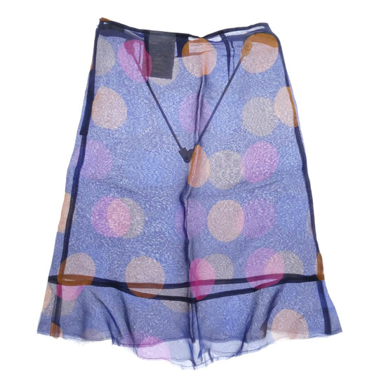 tricot COMME des GARCONS トリココムデギャルソン TM-S013 AD2003 ドット シースルー スカート ネイビー系 M【中古】