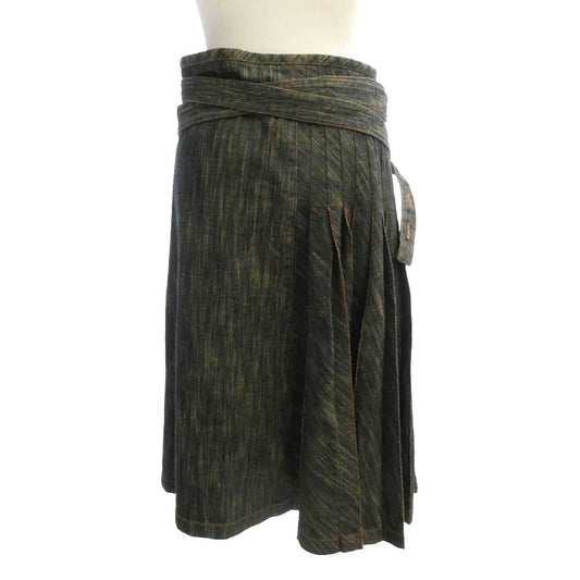 JEAN-PAUL GAULTIER ジャンポールゴルチエ JPG 90s プリーツ デニム ラップ 巻き スカート マルチカラー系 40【中古】