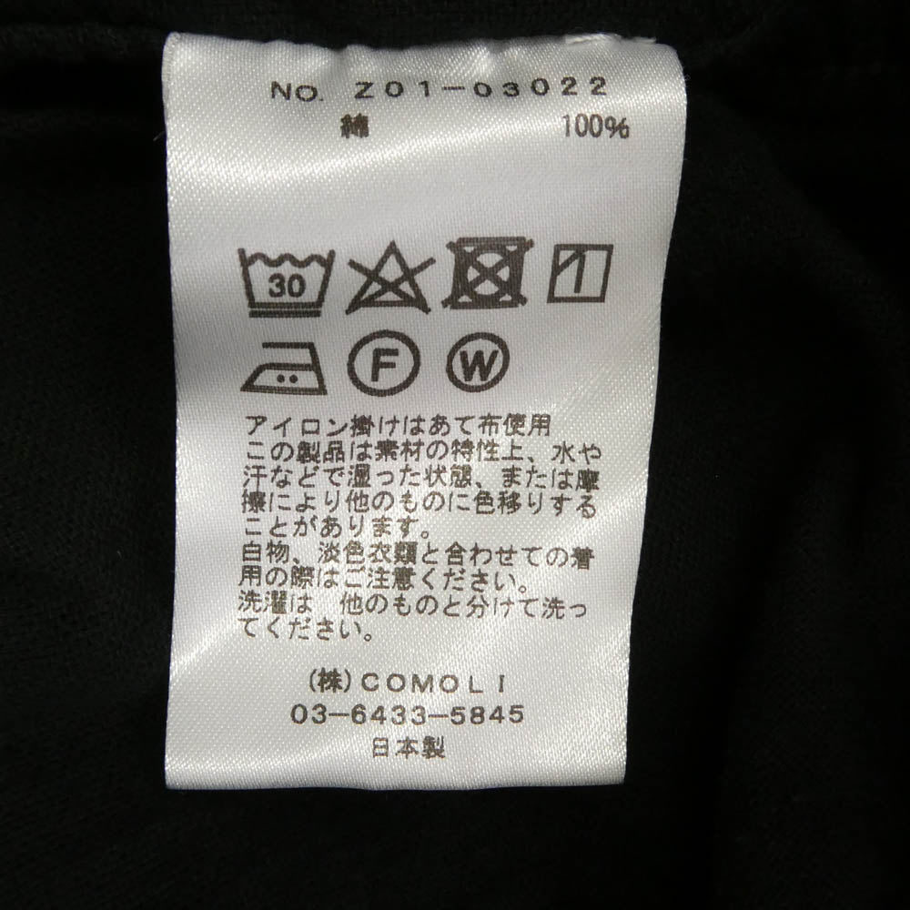 COMOLI コモリ 24SS Z01-03022 オックス ドローストリング パンツ ブラック ブラック系 2【中古】