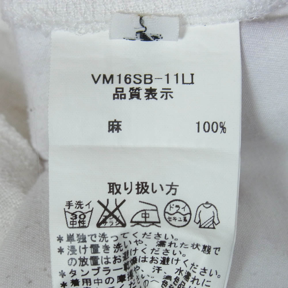 ヴァンソンエミレイユ リネン イージー ショーツ ショート ハーフ パンツ ホワイト系 42【中古】
