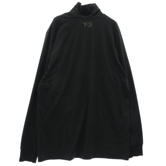 Y-3 Yohji Yamamoto ワイスリー ヨウジヤマモト DP0482 3-STRIPES HIGH NECK TEE 3ストライプ ハイネック 長袖Tシャツ ブラック ブラック系 M【中古】