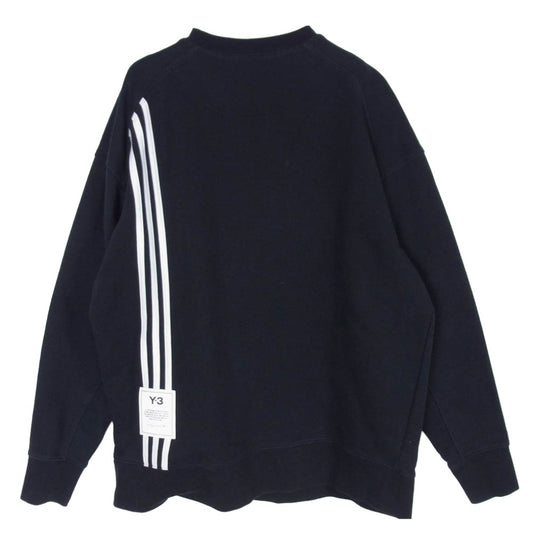Y-3 Yohji Yamamoto ワイスリー ヨウジヤマモト H16333 M 3 STP TERRY CREW SWEATSHIRT オーバーサイズ クルーネック スウェット ブラック系 S【中古】