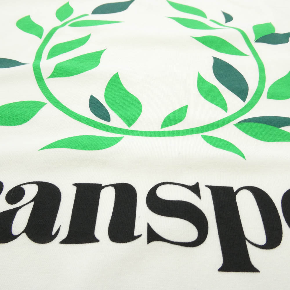 TRANSPORT トランスポート 月桂樹 ロゴ プリント 半袖 Tシャツ ホワイト系 XL【極上美品】【中古】