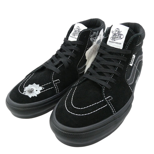 Supreme シュプリーム VANS バンズ 25SS 630129-001 × Vans × Nate Lowman 日本限定 Skate Grosso Mid Bullet Hole Black Japan Exclusive ネイトロウマン バンズ スケートグロッソ ミッド バレットホール ブラック ミドルカット スニーカー ブラック系 28.5cm【新古品】【未使用】【中古】