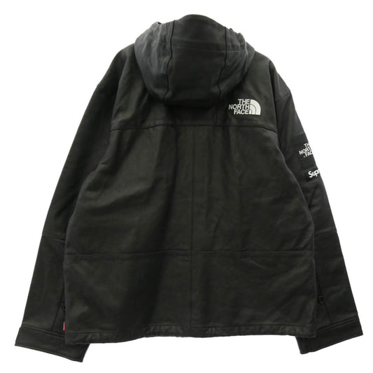 Supreme シュプリーム THE NORTH FACE ノースフェイス 18AW NF0A3VJ8 × THE NORTH FACE ノースフェイス Leather Mountain Jacket レザー マウンテン ジャケット ブラック系 XL【新古品】【未使用】【中古】