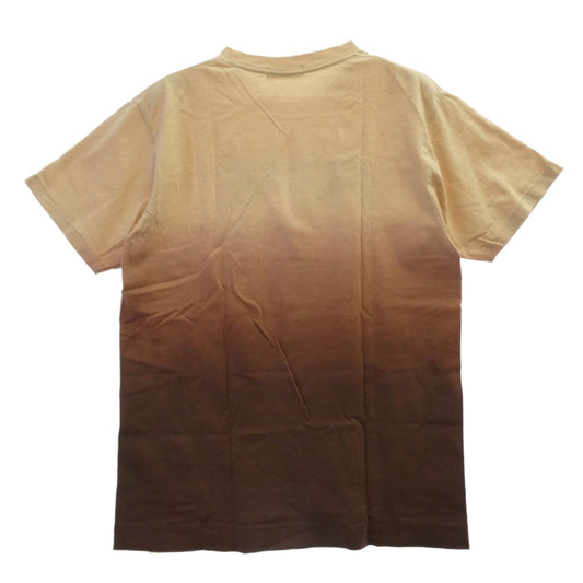 A BATHING APE アベイシングエイプ BAPE NEVER TEE グラデーション ロゴプリント 半袖 Tシャツ ベージュ系 M【中古】