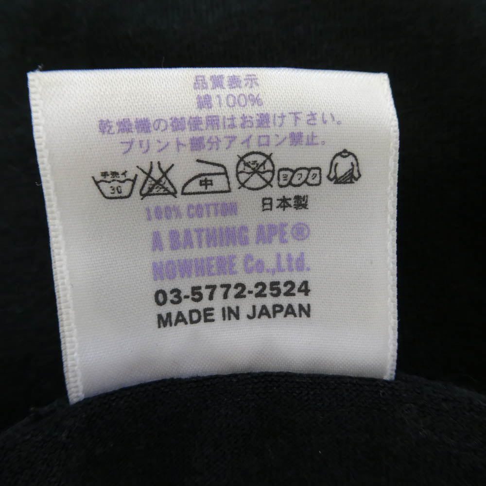 A BATHING APE アベイシングエイプ IRON MAN アイアンマン クルーネック 半袖 Tシャツ ブラック系 M【中古】