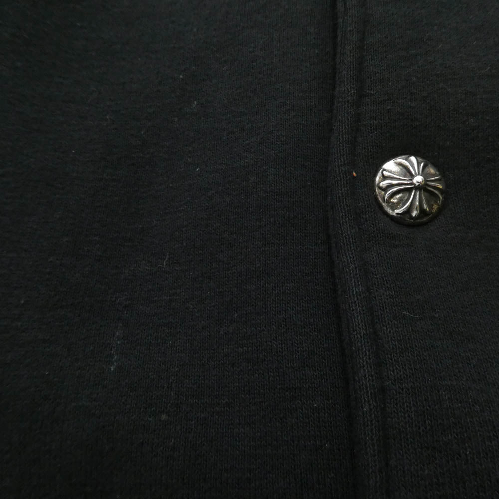 CHROME HEARTS クロムハーツ(原本無) JKT GRP NOT BOMBER CH ワッペンレザー 切り替え スタジャン ブルゾン ブラック系 M【中古】