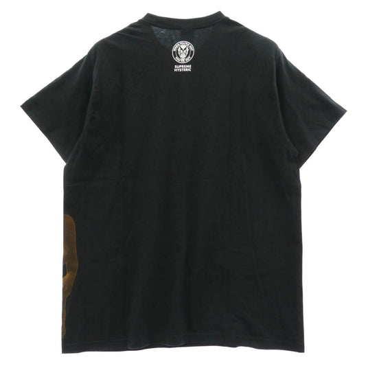 Supreme シュプリーム 24AW x HYSTERIC GLAMOUR ヒステリックグラマー Fuck Tee ファック プリント 半袖 Tシャツ ブラック系 L【美品】【中古】
