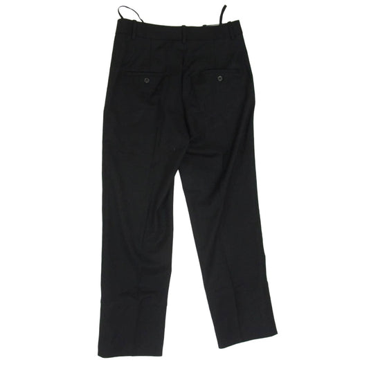HELMUT LANG ヘルムートラング ウール センタースリット スラックス パンツ ブラック系 4【中古】